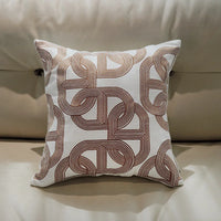 Retro Horse Jacquard Cushion Cover Set of 2 | Black White & Brown Sofa Pillow Cases
