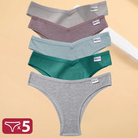 Set de 5 Panties de Algodón Hipoalergénico para Mujer