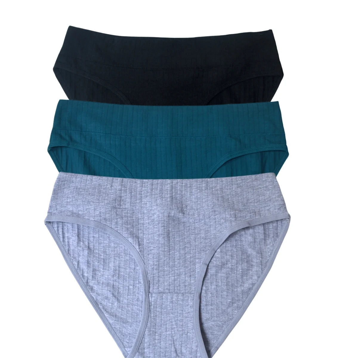 Set de 3 Panties de Algodón - Ropa Interior de Talle Bajo M-XL
