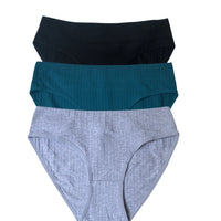 Set de 3 Panties de Algodón - Ropa Interior de Talle Bajo M-XL