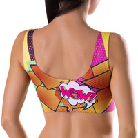 Memème Women’s Ultra-Comfortable COMICS - Hot Crop Top| Stretchy Fit, No Elastic Bands