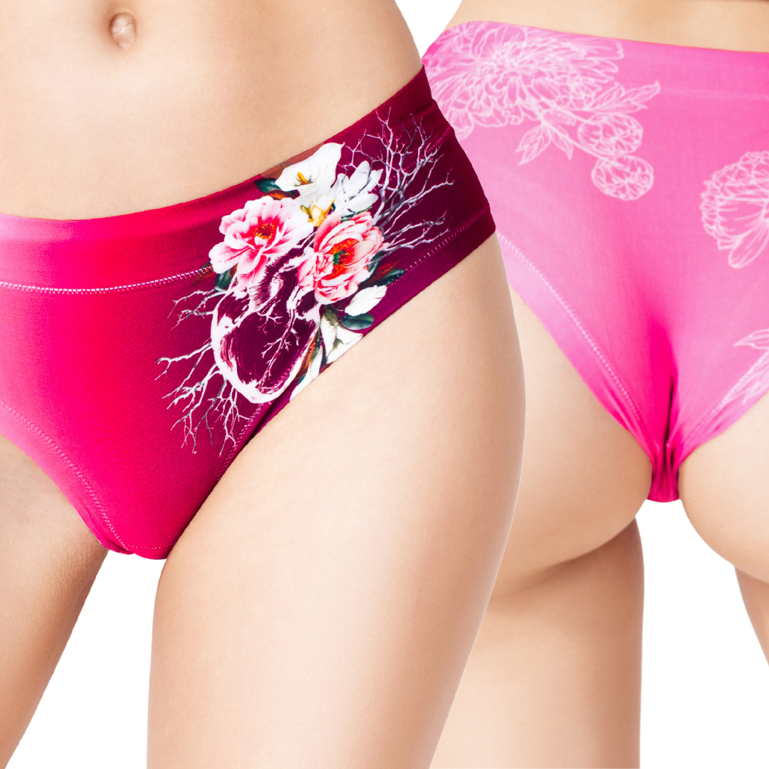 Memème Women’s Ultra-Comfortable EXOTIC BLOOM - Bump - Panties | Breathable Cotton Crotch, Stretchy Fit, No Elastic Bands