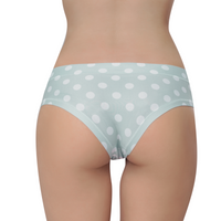 Memème Women’s Ultra-Comfortable POLKA DOT - Gossamer Green - Panties | Breathable Cotton Crotch, Stretchy Fit