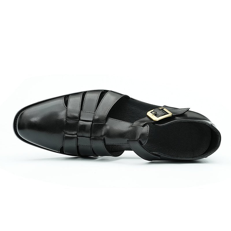 Relaxed British Men’s Calfskin Leather Sandals