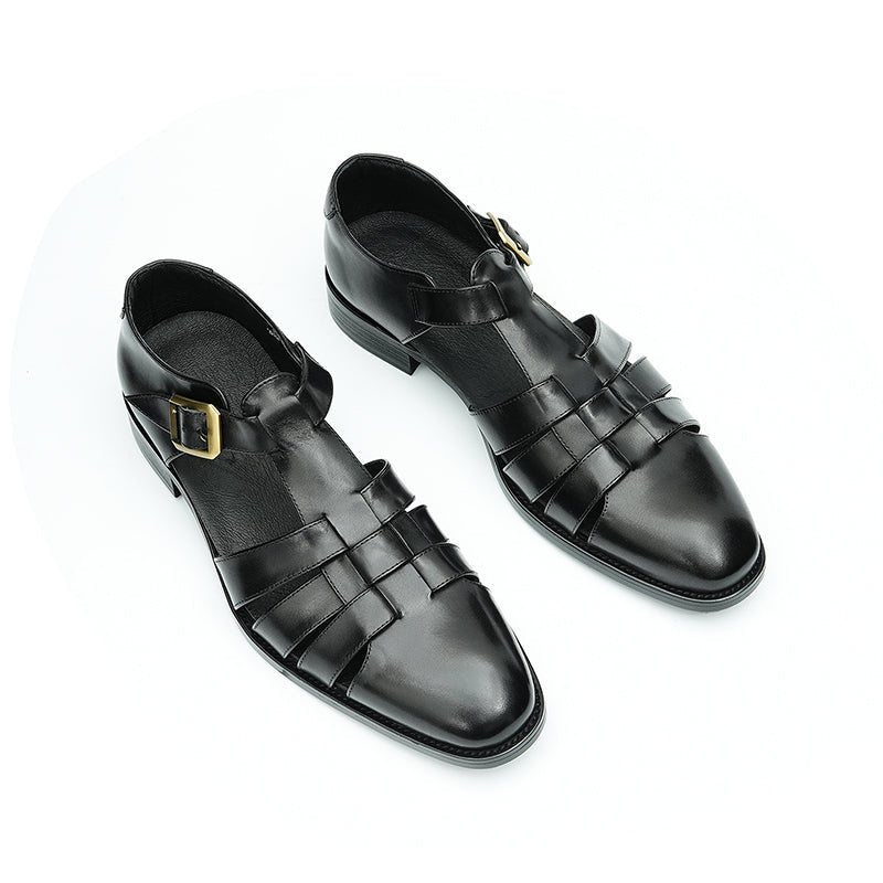 Relaxed British Men’s Calfskin Leather Sandals