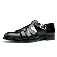 Relaxed British Men’s Calfskin Leather Sandals