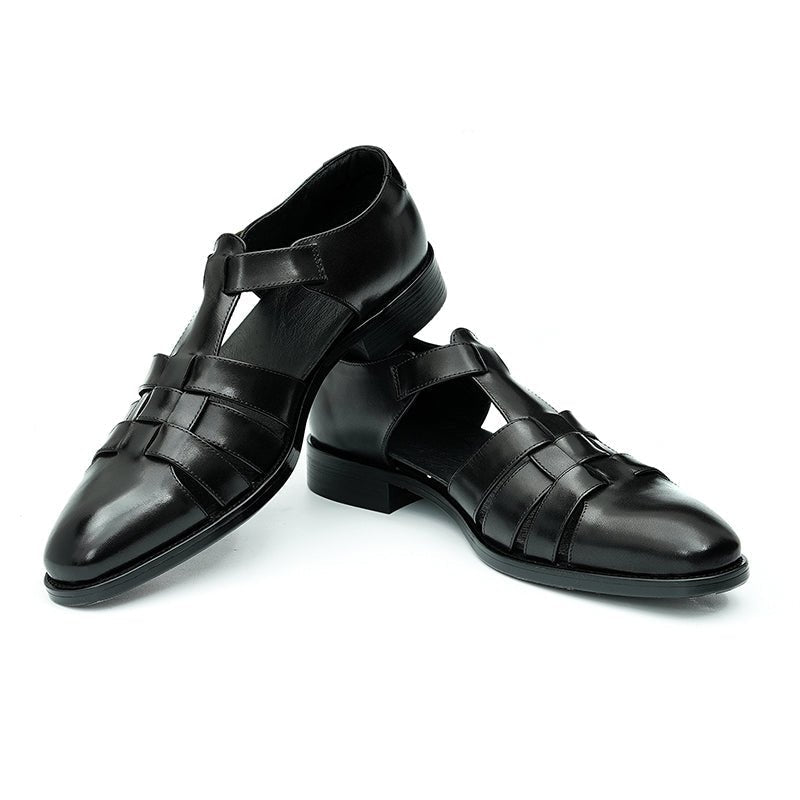 Relaxed British Men’s Calfskin Leather Sandals