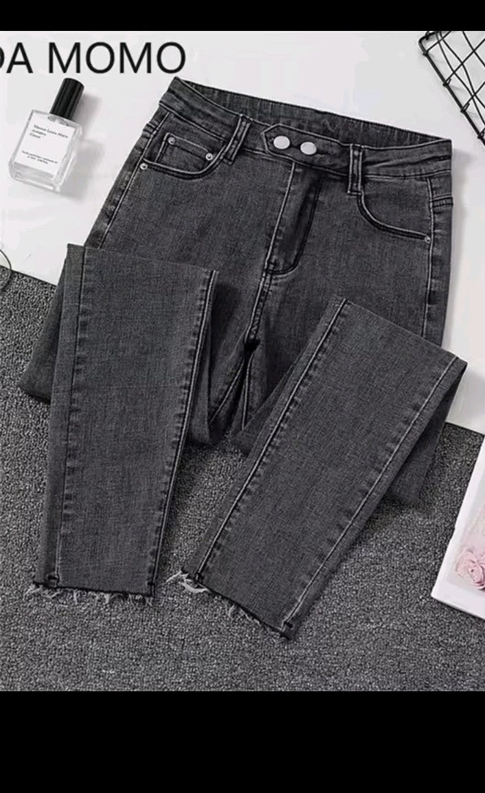Jeggings Mujer Cintura Alta - Leggings Efecto Jeans con Bolsillos
