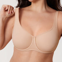 Ultra-Thin Confishape Full Coverage Plus Size Underwire Bra
